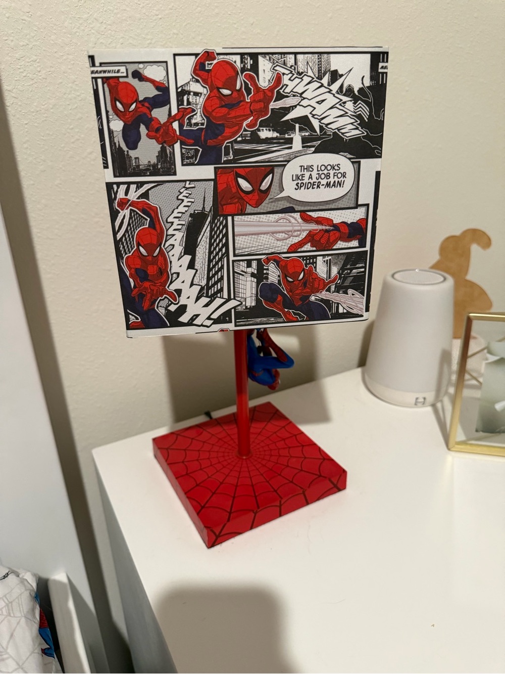 Target Red and Blue Spider-Man Comic Lamp
